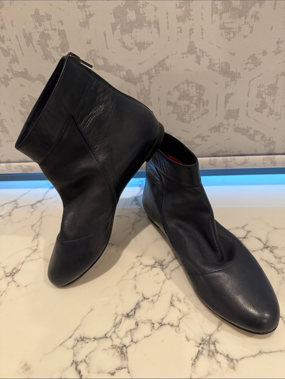 Theory nany blue Leather Ankle Boots